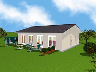 Fertighaus EasyLiving 78 V2 SD - altengerecht von Kaiser Haus Schlüsselfertig ab 131504€, Bungalow Außenansicht 6