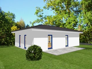 Fertighaus EasyLiving 78_2 WD von Kaiser Haus Schlüsselfertig ab 123559€, Bungalow Außenansicht 6