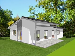 Fertighaus EasyLiving 90_2 SD von Kaiser Haus Schlüsselfertig ab 157629€, Bungalow Außenansicht 2