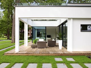 Fertighaus Ausstellungshaus Rheinau-Linx – eben leben von WeberHaus Schlüsselfertig ab 422000€, Bungalow Außenansicht 2