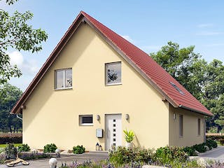 Fertighaus HAUS A100-100 von EBH Haus Schlüsselfertig ab 289800€, Satteldach-Klassiker Außenansicht 1