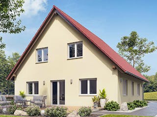 Fertighaus HAUS A100-100 von EBH Haus Schlüsselfertig ab 301400€, Satteldach-Klassiker Außenansicht 2
