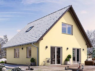 Fertighaus HAUS A82-94 von EBH Haus Schlüsselfertig ab 233900€, Satteldach-Klassiker Außenansicht 2