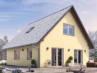 Fertighaus Einfamilienhaus A82-94 von EBH Haus Schlüsselfertig ab 250600€, Satteldach-Klassiker Außenansicht 2