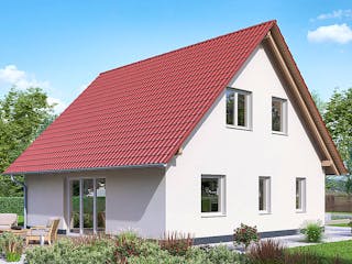 Fertighaus HAUS A88-88 von EBH Haus Schlüsselfertig ab 245700€, Satteldach-Klassiker Außenansicht 1