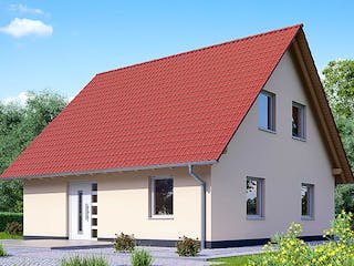 Fertighaus HAUS A88-88 von EBH Haus Schlüsselfertig ab 236200€, Satteldach-Klassiker Außenansicht 2