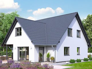 Fertighaus HAUS A94-106-G von EBH Haus Schlüsselfertig ab 329100€, Satteldach-Klassiker Außenansicht 2