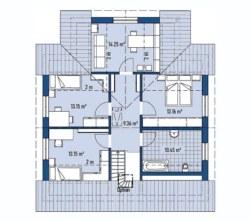 Fertighaus HAUS A94-106-G von EBH Haus Schlüsselfertig ab 312800€, Satteldach-Klassiker Grundriss 2