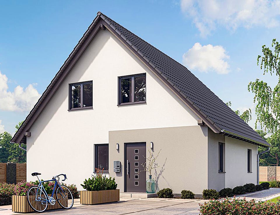 Fertighaus HAUS A94-94 von EBH Haus Schlüsselfertig ab 251000€, Satteldach-Klassiker Außenansicht 1