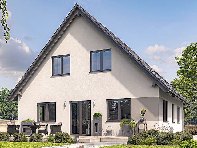 Fertighaus HAUS A94-94 von EBH Haus Schlüsselfertig ab 264200€, Satteldach-Klassiker Außenansicht 2