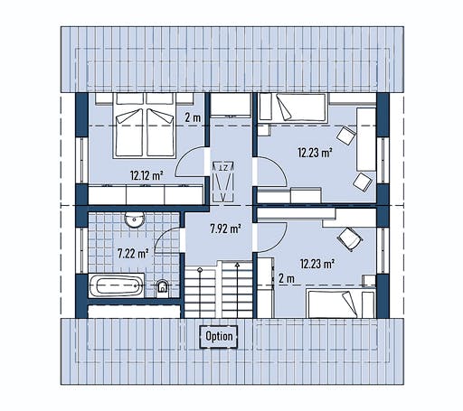 Fertighaus HAUS A94-94 von EBH Haus Schlüsselfertig ab 246000€, Satteldach-Klassiker Grundriss 2