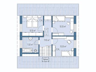 Fertighaus Einfamilienhaus A94-94 von EBH Haus Schlüsselfertig ab 283100€, Satteldach-Klassiker Grundriss 2