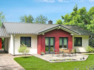 Fertighaus BUNGALOW B82-118-G von EBH Haus Schlüsselfertig ab 219100€, Bungalow Außenansicht 1