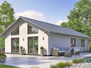 Fertighaus Bungalow B82-130 von EBH Haus Schlüsselfertig ab 227300€, Bungalow Außenansicht 1
