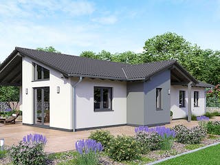 Fertighaus BUNGALOW B88-150-G von EBH Haus Schlüsselfertig ab 258200€, Bungalow Außenansicht 1