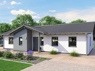 Fertighaus BUNGALOW B88-150-G von EBH Haus Schlüsselfertig ab 258200€, Bungalow Außenansicht 2