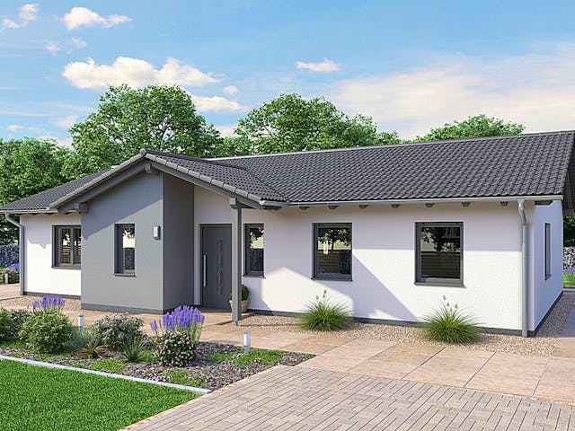 Fertighaus BUNGALOW B88-150-G von EBH Haus Schlüsselfertig ab 258200€, Bungalow Außenansicht 2