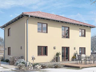Fertighaus ZWEIFAMILIENHAUS D88-118-WD von EBH Haus Schlüsselfertig ab 383100€, Stadtvilla Außenansicht 1