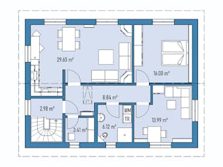 Fertighaus ZWEIFAMILIENHAUS D88-118-WD von EBH Haus Schlüsselfertig ab 383100€, Stadtvilla Grundriss 2