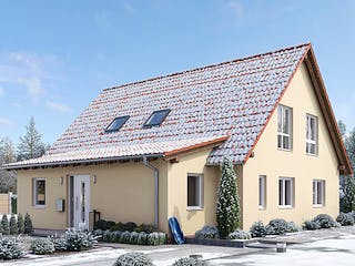 Fertighaus ZWEIFAMILIENHAUS D94-121-TE von EBH Haus Schlüsselfertig ab 386200€, Satteldach-Klassiker Außenansicht 1