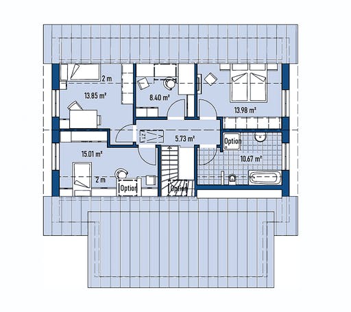 Fertighaus ZWEIFAMILIENHAUS D94-121-TE von EBH Haus Schlüsselfertig ab 362000€, Satteldach-Klassiker Grundriss 2