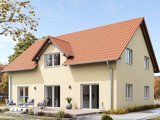 Fertighaus ZWEIFAMILIENHAUS D94-130-G von EBH Haus Schlüsselfertig ab 412200€, Satteldach-Klassiker Außenansicht 1