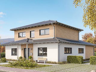 Fertighaus STADTVILLA LINDA von EBH Haus Schlüsselfertig ab 381700€, Stadtvilla Außenansicht 2
