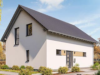 Fertighaus HAUS H82-106 von EBH Haus Schlüsselfertig ab 306600€, Satteldach-Klassiker Außenansicht 2