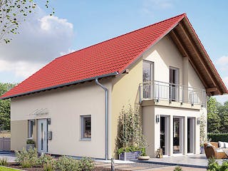 Fertighaus HAUS H82-112 von EBH Haus Schlüsselfertig ab 316700€, Satteldach-Klassiker Außenansicht 1