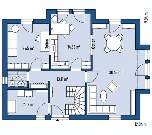 Fertighaus HAUS H82-112 von EBH Haus Schlüsselfertig ab 298300€, Satteldach-Klassiker Grundriss 1