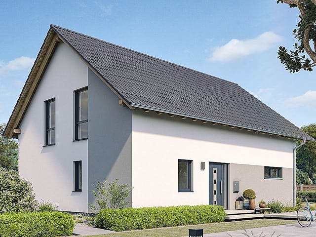 Fertighaus HAUS H94-118 von EBH Haus Schlüsselfertig ab 370500€, Satteldach-Klassiker Außenansicht 2