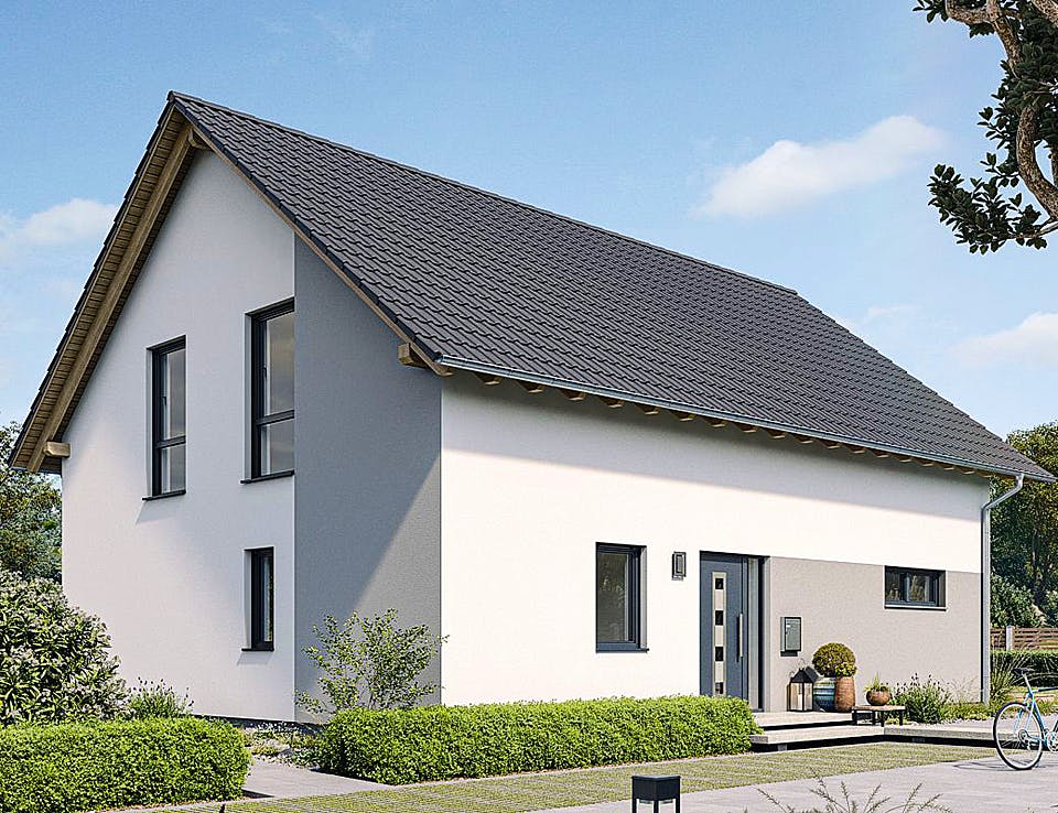 Fertighaus HAUS H94-118 von EBH Haus Schlüsselfertig ab 355100€, Satteldach-Klassiker Außenansicht 2