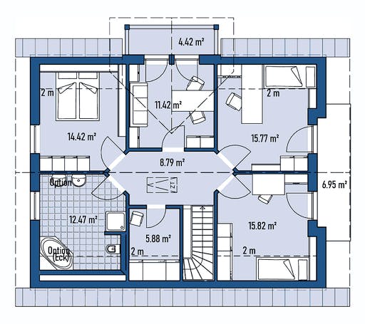 Fertighaus HAUS H94-118 von EBH Haus Schlüsselfertig ab 348100€, Satteldach-Klassiker Grundriss 2