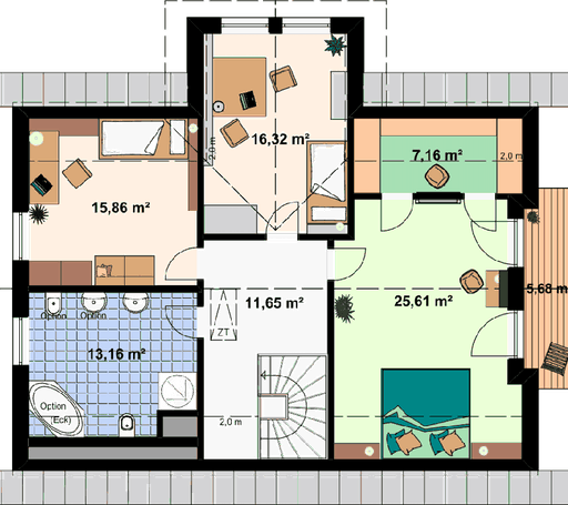Fertighaus Einfamilienhaus Heideland 2 XL von EBH Haus Schlüsselfertig ab 332100€, Satteldach-Klassiker Grundriss 2