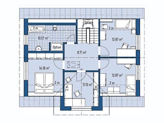 Fertighaus HAUS M82-112-G von EBH Haus Schlüsselfertig ab 301300€, Satteldach-Klassiker Grundriss 2
