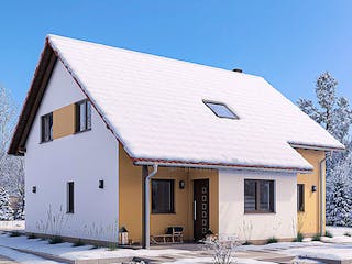 Fertighaus HAUS M88-100-2TE von EBH Haus Schlüsselfertig ab 316000€, Satteldach-Klassiker Außenansicht 1