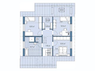 Fertighaus HAUS M88-100-2TE von EBH Haus Schlüsselfertig ab 328700€, Satteldach-Klassiker Grundriss 2