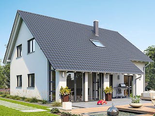 Fertighaus HAUS M94-109-2TE von EBH Haus Schlüsselfertig ab 346100€, Satteldach-Klassiker Außenansicht 1