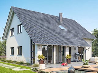 Fertighaus HAUS M94-109-2TE von EBH Haus Schlüsselfertig ab 360000€, Satteldach-Klassiker Außenansicht 1
