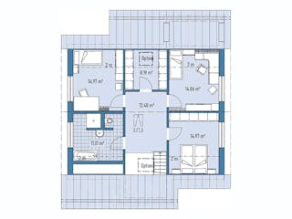 Fertighaus HAUS M94-109-2TE von EBH Haus Schlüsselfertig ab 360000€, Satteldach-Klassiker Grundriss 2