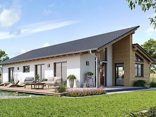 Fertighaus BUNGALOW P84-166 von EBH Haus Schlüsselfertig ab 265900€, Bungalow Außenansicht 1