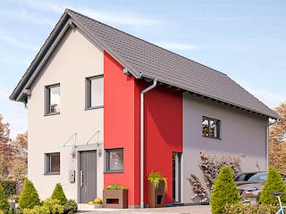 Fertighaus HAUS R60-124 von EBH Haus Schlüsselfertig ab 257200€, Satteldach-Klassiker Außenansicht 1