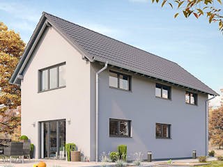 Fertighaus HAUS R60-124 von EBH Haus Schlüsselfertig ab 267500€, Satteldach-Klassiker Außenansicht 2