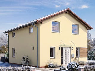 Fertighaus HAUS R71-100 von EBH Haus Schlüsselfertig ab 241900€, Satteldach-Klassiker Außenansicht 1