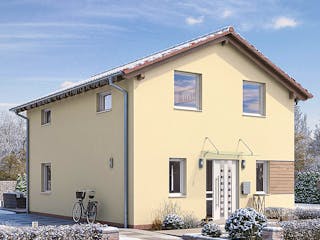 Fertighaus HAUS R71-100 von EBH Haus Schlüsselfertig ab 251600€, Satteldach-Klassiker Außenansicht 1