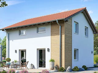 Fertighaus Einfamilienhaus R82-82 von EBH Haus Schlüsselfertig ab 247700€, Satteldach-Klassiker Außenansicht 1