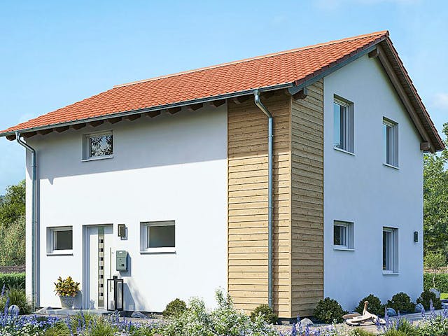 Fertighaus Einfamilienhaus R82-82 von EBH Haus Schlüsselfertig ab 231100€, Satteldach-Klassiker Außenansicht 2