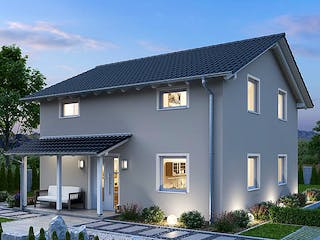 Fertighaus HAUS R88-88 von EBH Haus Schlüsselfertig ab 260800€, Satteldach-Klassiker Außenansicht 1