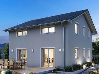 Fertighaus HAUS R88-88 von EBH Haus Schlüsselfertig ab 260800€, Satteldach-Klassiker Außenansicht 2