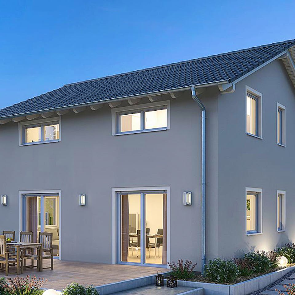 Fertighaus HAUS R88-88 von EBH Haus Schlüsselfertig ab 260800€, Satteldach-Klassiker Außenansicht 2